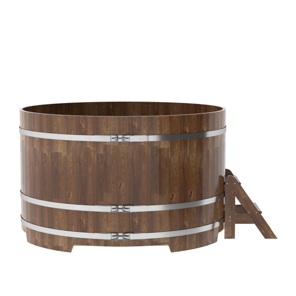 Купель Круглая Bentwood из сращенных ламелей мореной лиственницы 1,80 х 1,80 х 1,1 м. Фото № 4