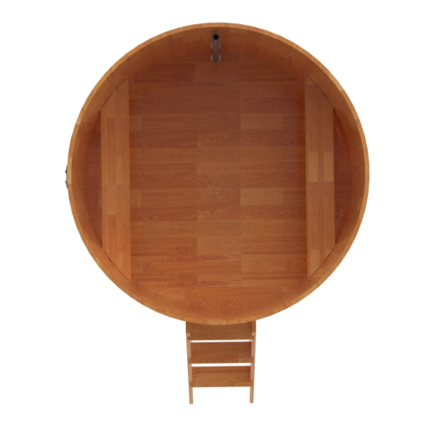 Купель Круглая Bentwood из сращенных ламелей натуральной лиственницы 1,80 х 1,80 х 1,2 м. Фото № 5