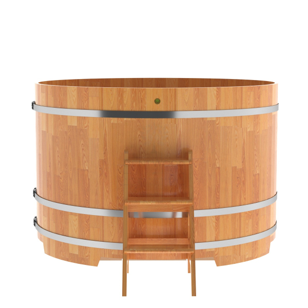 Купель Круглая Bentwood из сращенных ламелей натуральной лиственницы 1,80 х 1,80 х 1,2 м. Фото № 3