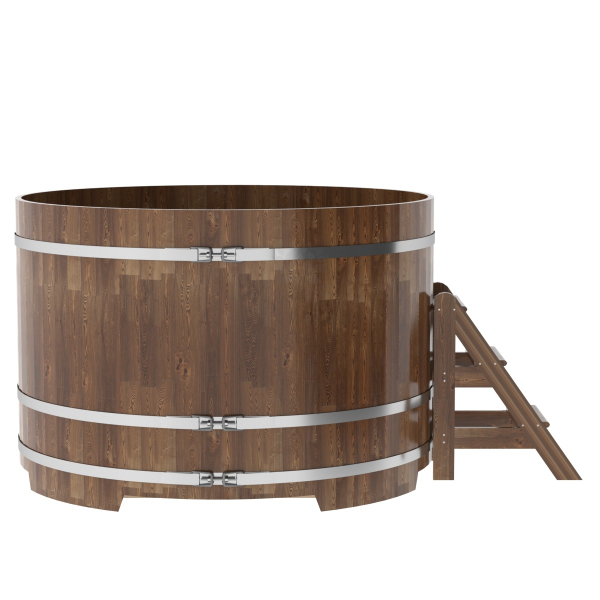 Купель Круглая Bentwood из сращенных ламелей мореной лиственницы 1,80 х 1,80 х 1,2 м. Фото № 4