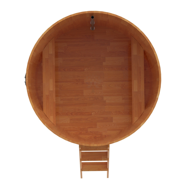 Купель Круглая Bentwood из сращенных ламелей натуральной лиственницы 1,80 х 1,80 х 1,4 м. Фото № 5