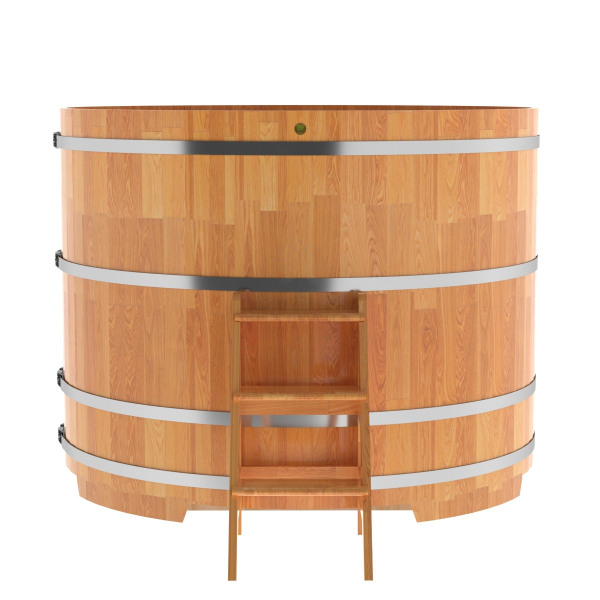 Купель Круглая Bentwood из сращенных ламелей натуральной лиственницы 1,80 х 1,80 х 1,4 м. Фото № 2