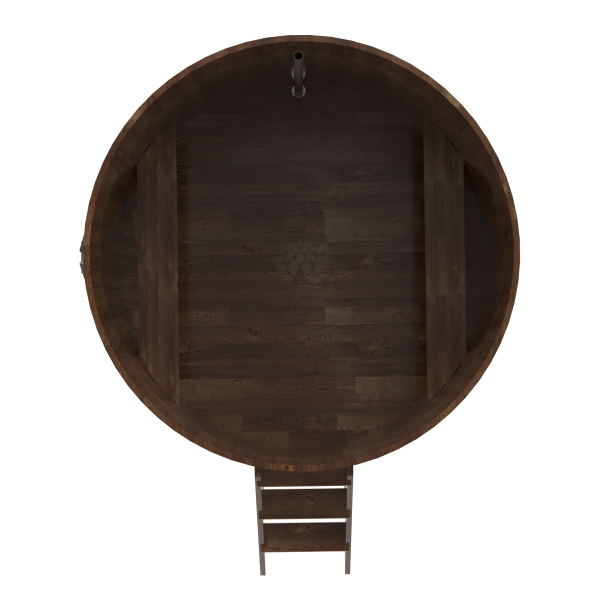 Купель Круглая Bentwood из сращенных ламелей мореной лиственницы 1,80 х 1,80 х 1,4 м. Фото № 5