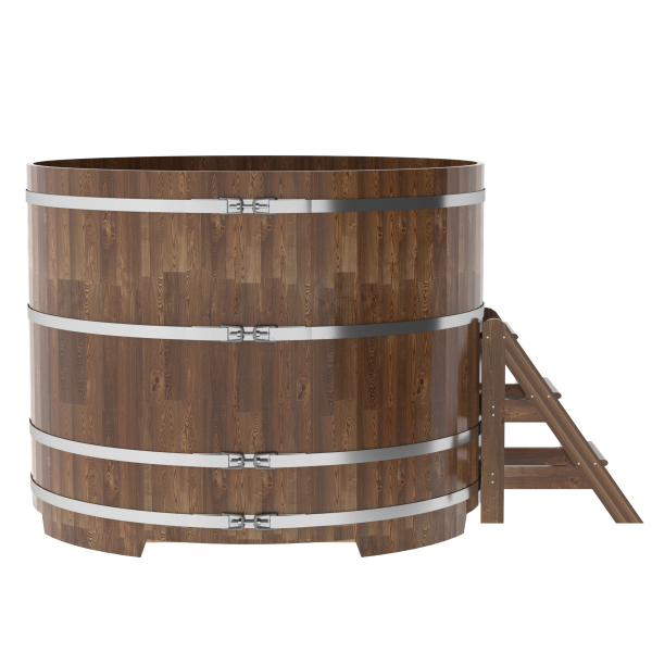 Купель Круглая Bentwood из сращенных ламелей мореной лиственницы 1,80 х 1,80 х 1,4 м. Фото № 2