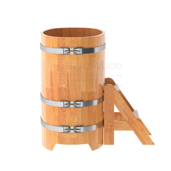 Купель овальная Bentwood из сращенных ламелей натуральной лиственницы 0,59 х 1,06 х 1,0 м. Фото № 3