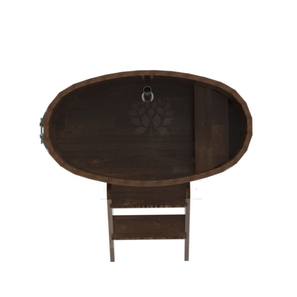 Купель овальная Bentwood из сращенных ламелей мореной лиственницы 0,59 х 1,06 х 1,0 м. Фото № 5