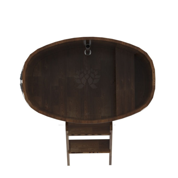Купель овальная Bentwood из сращенных ламелей мореной лиственницы 0,76 х 1,16 х 1,1 м. Фото № 5