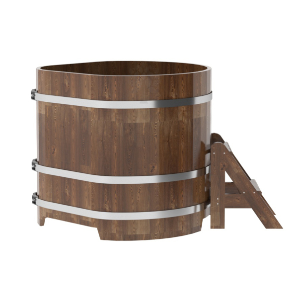 Купель угловая Bentwood из сращенных ламелей мореной лиственницы 1,03х1,03 Высота 1,0 м. Фото № 2
