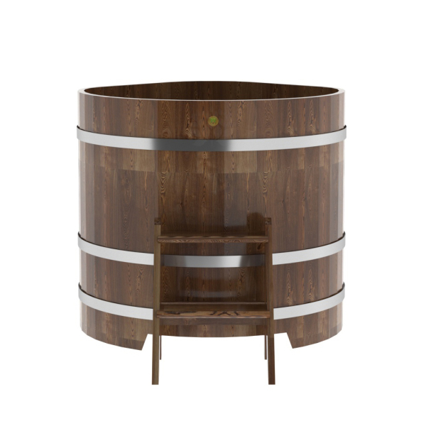 Купель угловая Bentwood из сращенных ламелей мореной лиственницы 1,03х1,03 Высота 1,0 м. Фото № 4
