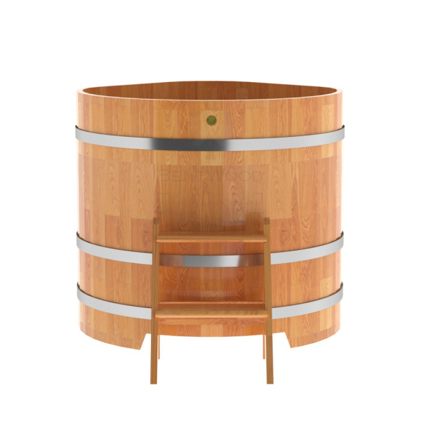 Купель угловая Bentwood из сращенных ламелей натуральной лиственницы 1,03х1,03 Высота 1,0 м. Фото № 3