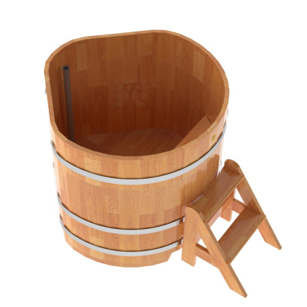 Купель угловая Bentwood из сращенных ламелей натуральной лиственницы 1,03х1,03 Высота 1,0 м. Фото № 4