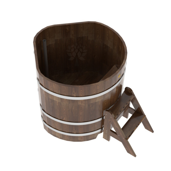 Купель угловая Bentwood из сращенных ламелей мореной лиственницы 1,03х1,03 Высота 1,0 м. Фото № 3