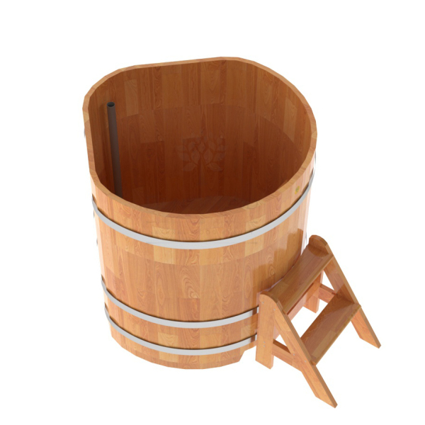 Купель угловая Bentwood из сращенных ламелей натуральной лиственницы 1,03х1,03 Высота 1,1 м. Фото № 4