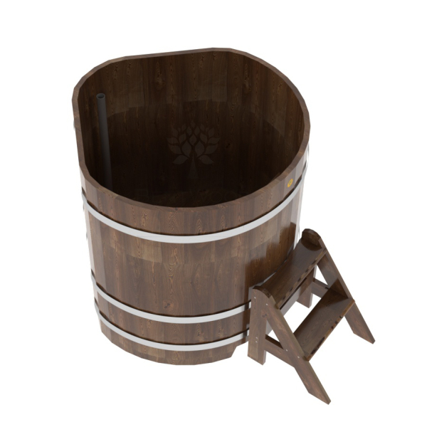Купель угловая Bentwood из сращенных ламелей мореной лиственницы 1,03х1,03 Высота 1,1 м. Фото № 3