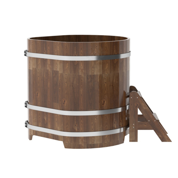 Купель угловая Bentwood из сращенных ламелей мореной лиственницы 1,03х1,03 Высота 1,1 м. Фото № 2