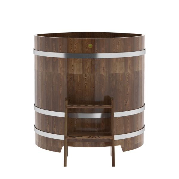Купель угловая Bentwood из сращенных ламелей мореной лиственницы 1,03х1,03 Высота 1,1 м. Фото № 4