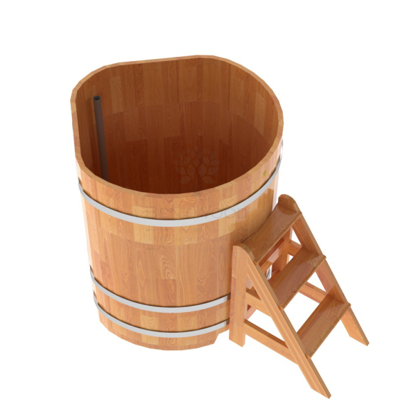 Купель угловая Bentwood из сращенных ламелей натуральной лиственницы 1,03х1,03 Высота 1,2 м. Фото № 3