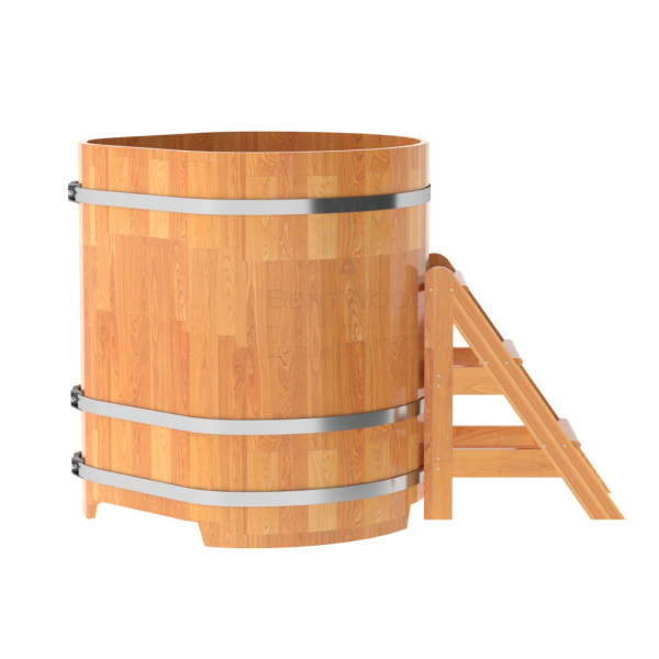 Купель угловая Bentwood из сращенных ламелей натуральной лиственницы 1,03х1,03 Высота 1,2 м. Фото № 2