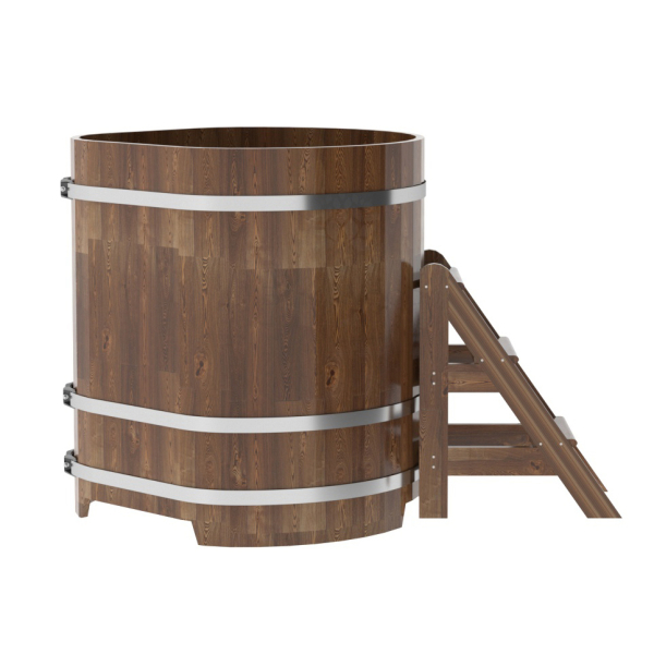 Купель угловая Bentwood из сращенных ламелей мореной лиственницы 1,03х1,03 Высота 1,2 м. Фото № 3