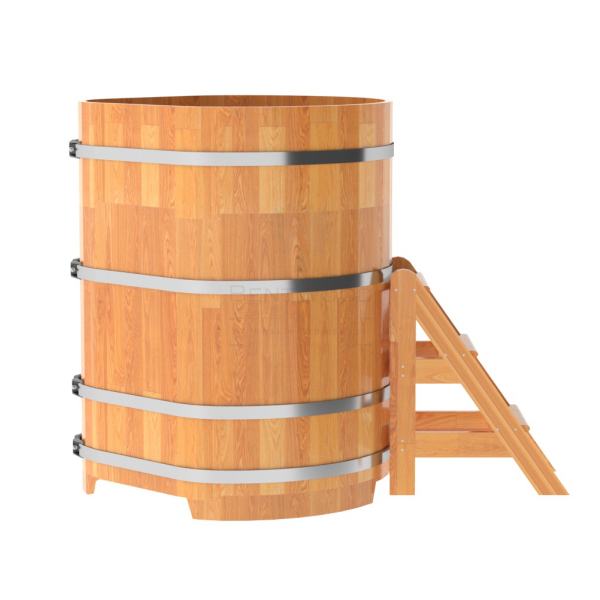 Купель угловая Bentwood из сращенных ламелей натуральной лиственницы 1,03х1,03 Высота 1,4 м. Фото № 2