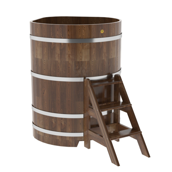 Купель угловая Bentwood из сращенных ламелей мореной лиственницы 1,03х1,03 Высота 1,4 м. Фото № 1