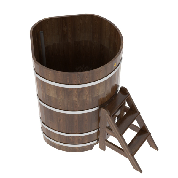 Купель угловая Bentwood из сращенных ламелей мореной лиственницы 1,03х1,03 Высота 1,4 м. Фото № 4