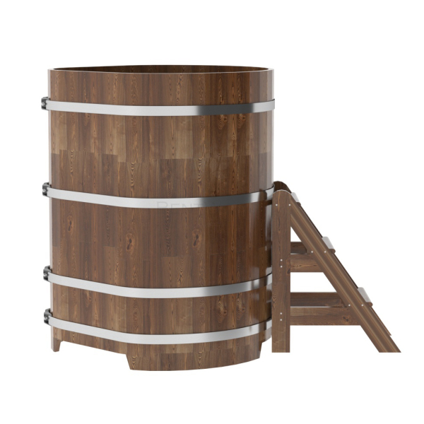 Купель угловая Bentwood из сращенных ламелей мореной лиственницы 1,03х1,03 Высота 1,4 м. Фото № 2