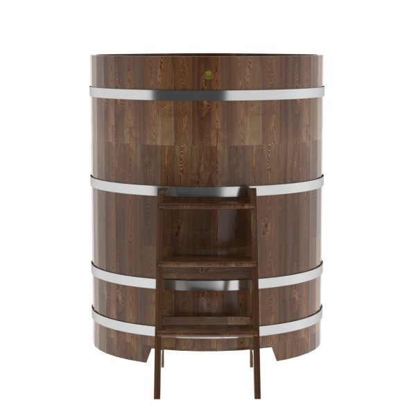 Купель угловая Bentwood из сращенных ламелей мореной лиственницы 1,03х1,03 Высота 1,4 м. Фото № 3
