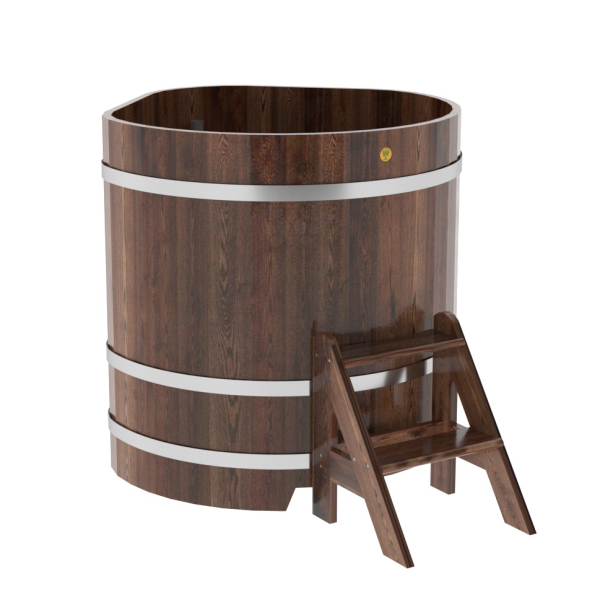 Купель угловая Bentwood из мореной лиственницы Премиум 1,03х1,03 Высота 1,1 м. Фото № 1