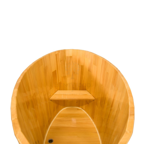 Купель овальная Bentwood из сращенных ламелей натуральной лиственницы 0,69 х 1,31 х 1,0 м. Фото № 7