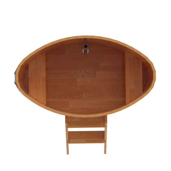 Купель овальная Bentwood из сращенных ламелей натуральной лиственницы 0,80 х 1,42 х 1,0 м. Фото № 5
