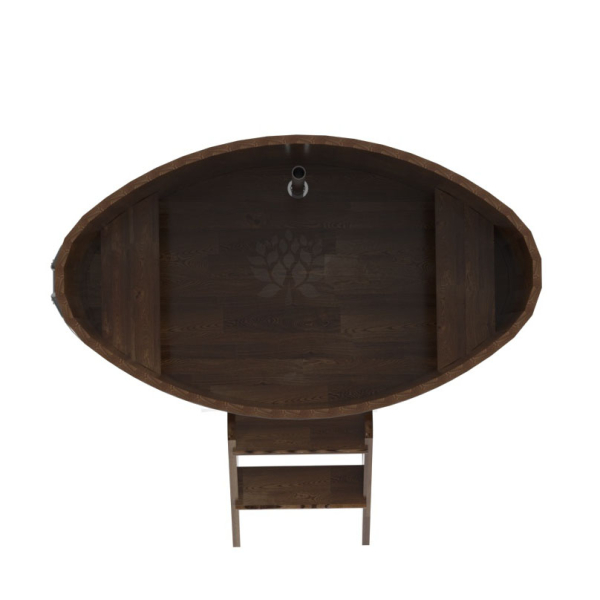 Купель овальная Bentwood из сращенных ламелей мореной лиственницы 0,80 х 1,42 х 1,0 м. Фото № 5