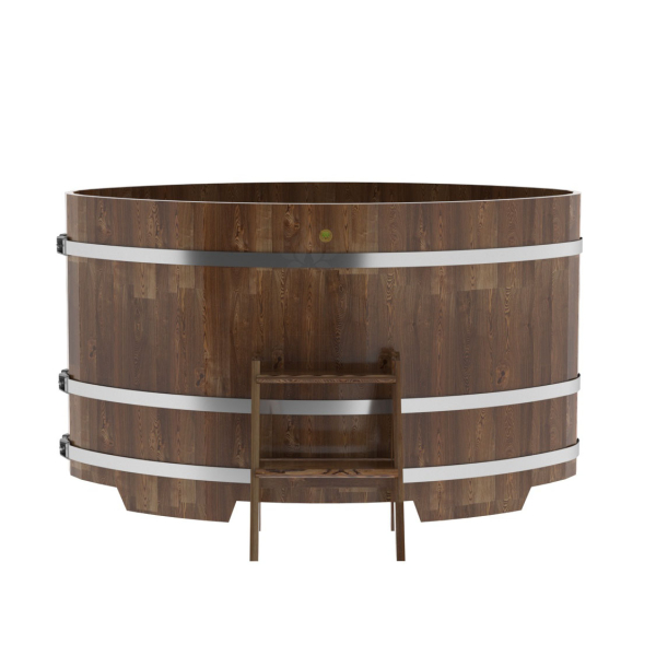 Купель овальная Bentwood из сращенных ламелей мореной лиственницы 1,02 х 1,68 х 1,0 м. Фото № 2