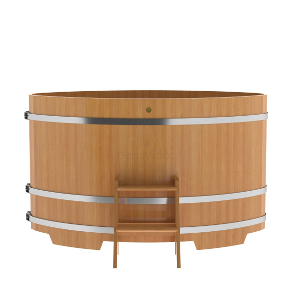 Купель овальная Bentwood из сращенных ламелей натуральной лиственницы 1,15 х 1,83 х 1,1 м. Фото № 3