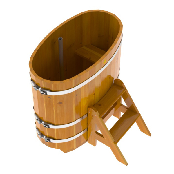 Купель Овальная Bentwood из натуральной лиственницы Рустик 0,59 х 1,06 х 1,0 м. Фото № 2