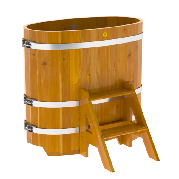 Купель Овальная Bentwood из натуральной лиственницы Рустик 0,59 х 1,06 х 1,0 м. Фото № 1