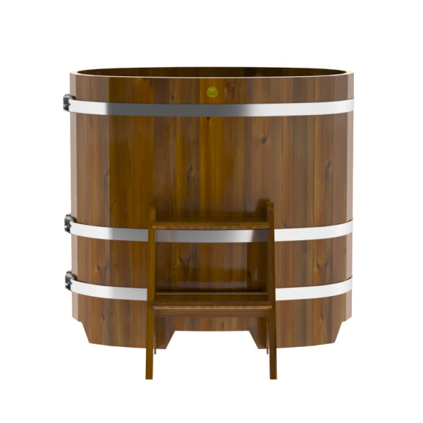 Купель Овальная Bentwood из морёной лиственницы Рустик 0,59 х 1,06 х 1,0 м. Фото № 2
