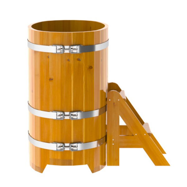 Купель Овальная Bentwood из натуральной лиственницы Рустик 0,59 х 1,06 х 1,0 м. Фото № 4