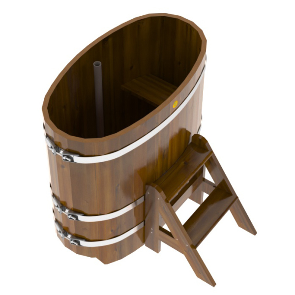 Купель Овальная Bentwood из морёной лиственницы Рустик 0,59 х 1,06 х 1,0 м. Фото № 4