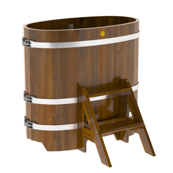 Купель Овальная Bentwood из морёной лиственницы Рустик 0,59 х 1,06 х 1,0 м. Фото № 1