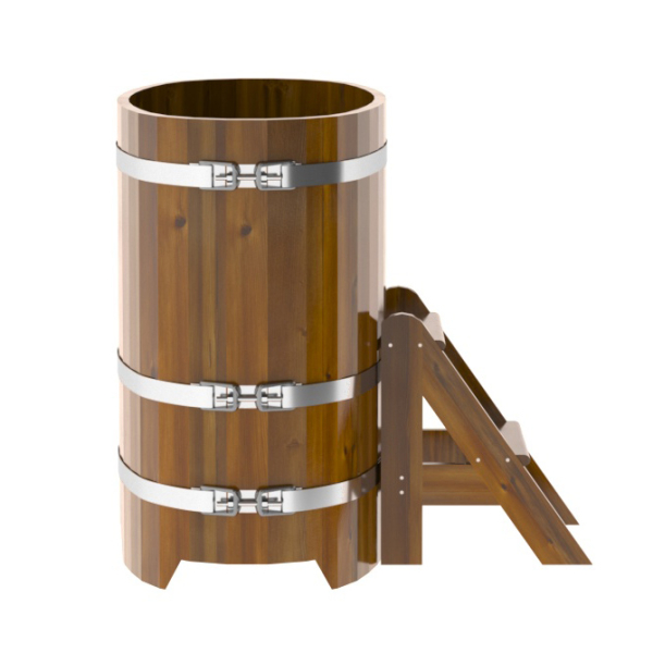 Купель Овальная Bentwood из морёной лиственницы Рустик 0,59 х 1,06 х 1,0 м. Фото № 5