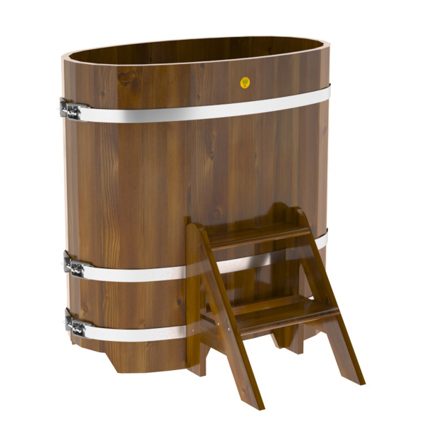 Купель Овальная Bentwood из морёной лиственницы Рустик 0,59 х 1,06 х 1,1 м. Фото № 1