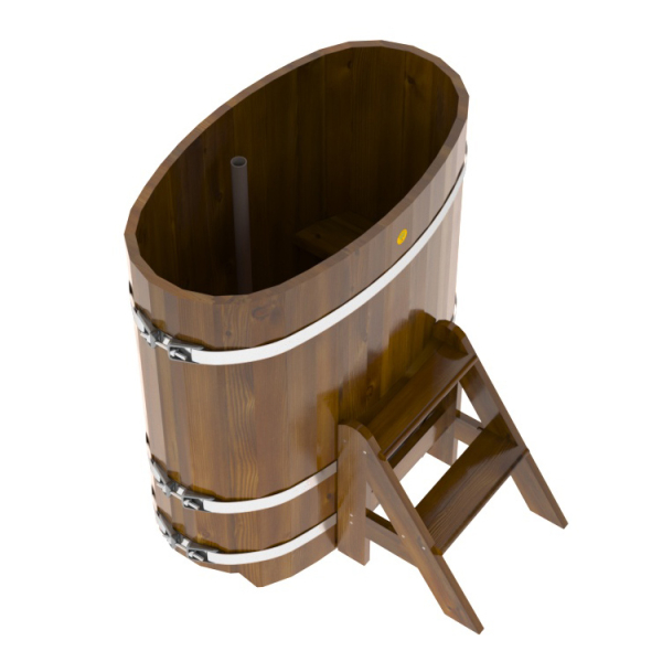 Купель Овальная Bentwood из морёной лиственницы Рустик 0,59 х 1,06 х 1,1 м. Фото № 2
