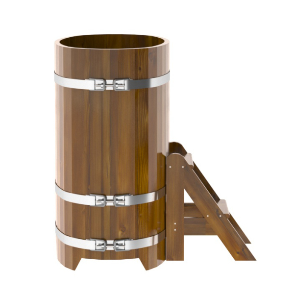 Купель Овальная Bentwood из морёной лиственницы Рустик 0,59 х 1,06 х 1,1 м. Фото № 3