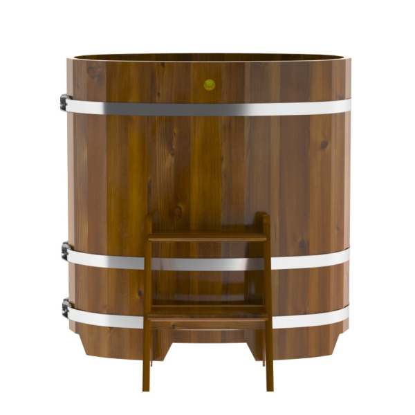 Купель Овальная Bentwood из морёной лиственницы Рустик 0,59 х 1,06 х 1,1 м. Фото № 4