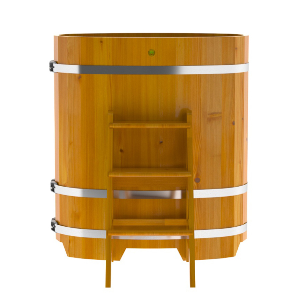 Купель Овальная Bentwood из натуральной лиственницы Рустик 0,59 х 1,06 х 1,2 м. Фото № 3