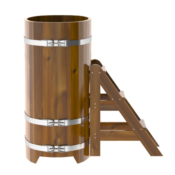 Купель Овальная Bentwood из морёной лиственницы Рустик 0,59 х 1,06 х 1,2 м. Фото № 3
