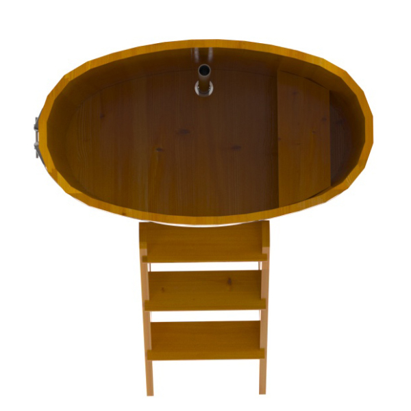 Купель Овальная Bentwood из натуральной лиственницы Рустик 0,59 х 1,06 х 1,2 м. Фото № 4