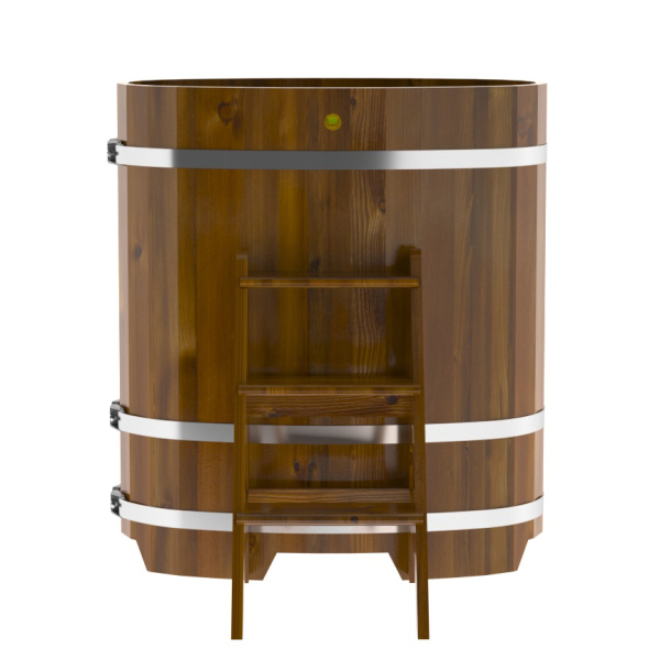 Купель Овальная Bentwood из морёной лиственницы Рустик 0,59 х 1,06 х 1,2 м. Фото № 4