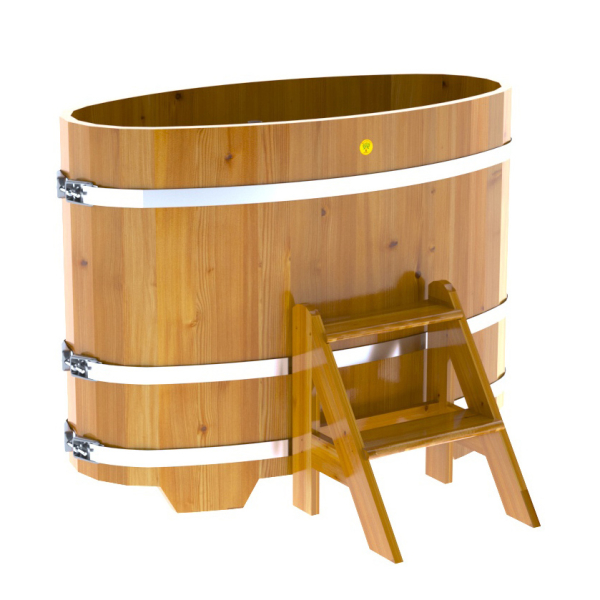 Купель Овальная Bentwood из натуральной лиственницы Рустик 0,69 х 1,31 х 1,0 м. Фото № 1
